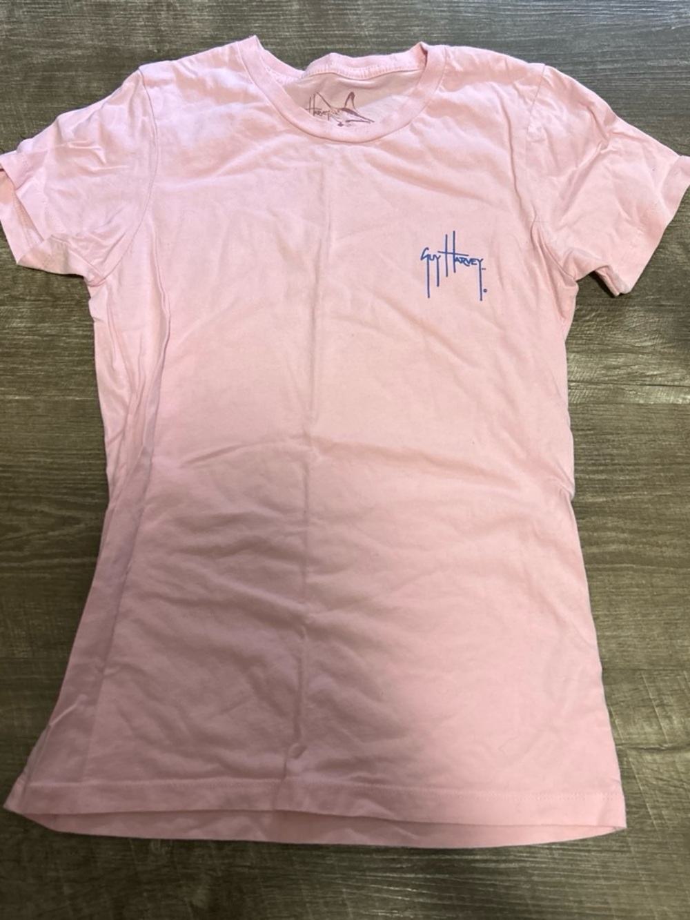 Guy Harvey Pale Pink Tee with Mauve Logo